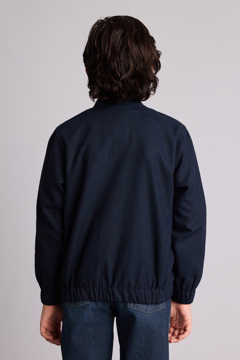 DeFacto Blue Boy Boy College Collar Bomber Jacket Casual - Image 5